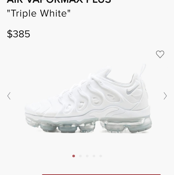 AIR VAPORMAX PLUS"Triple White - Picture 1 of 9